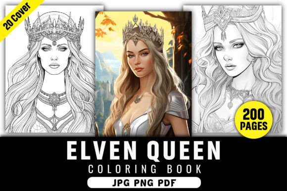 200 Elven Queen Coloring Pages for Adult