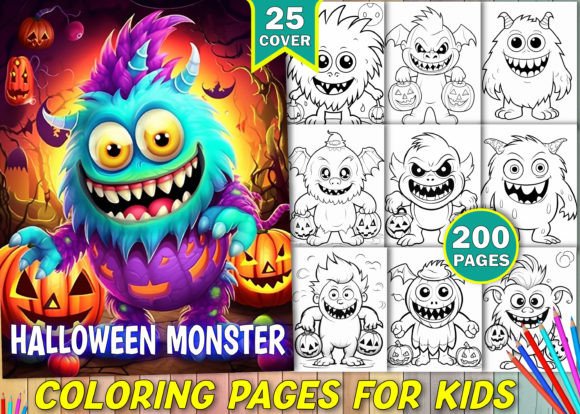200 Halloween Monster Coloring Pages Kdp: A Creative Resource for All Ages