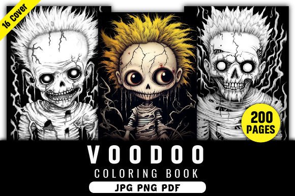 200 Voodoo Coloring Pages for Adults: A Journey into the Mystical Arts