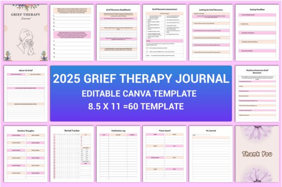 2025 Grief Therapy Journal Interior: A Practical Tool for Healing and Growth