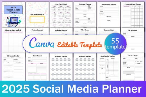 2025 Social Media Planner KDP
