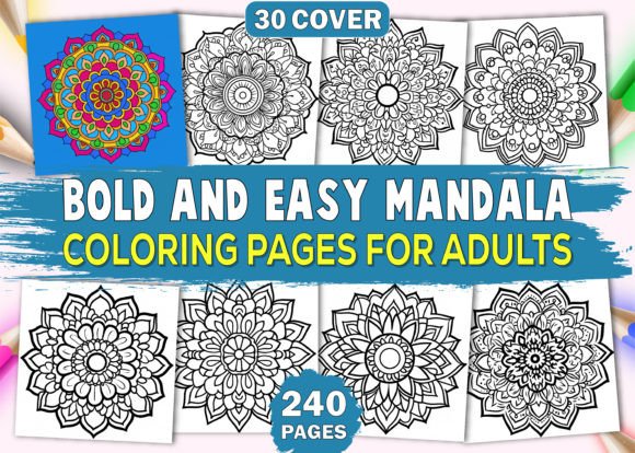 Bold and Easy Mandala Coloring Pages Kdp
