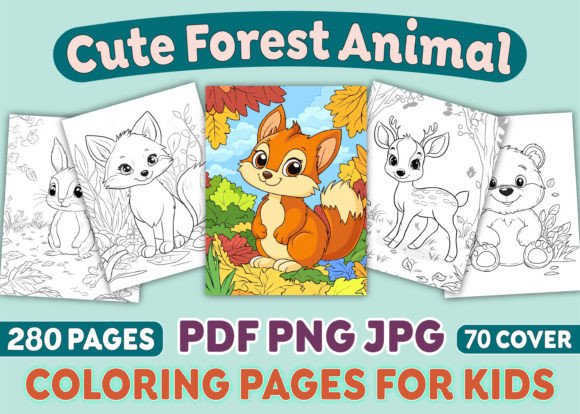 Cute Forest Animal Coloring Pages - Kdp: A Creative Journey for Kids and Enthusiasts