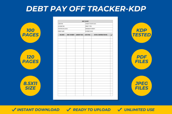 Debt Pay Off Tracker KDP Interior 8.5X11: A Practical Tool for Financial Freedom