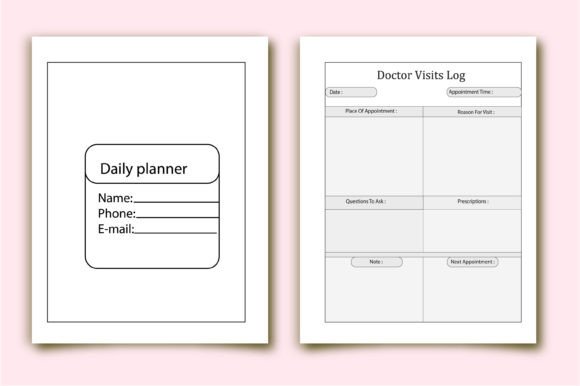 Doctor Visits Log Book Interior Design