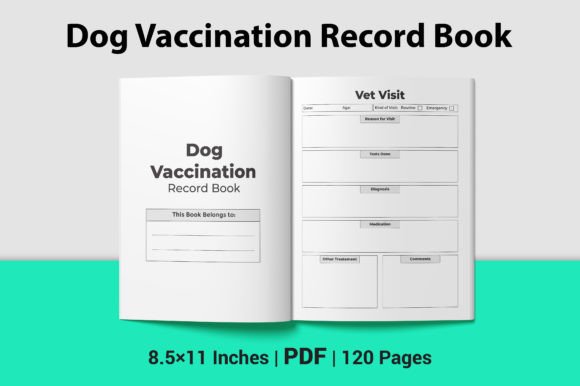 Dog Vaccination Record Book KDP