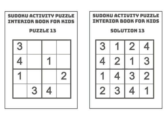 Easy Sudoku Activity Puzzle KDP Interior