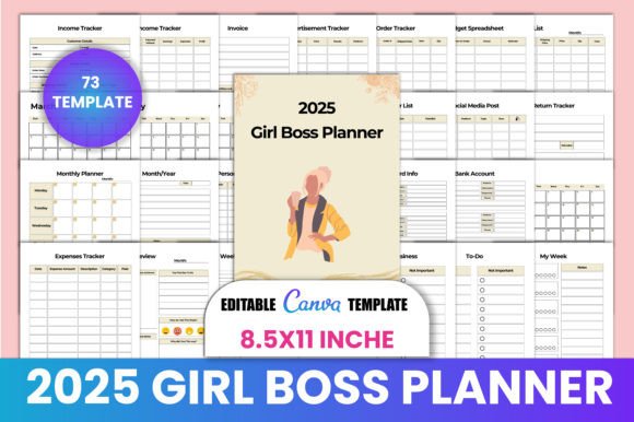 Editable 2025 Girl Boss Planner Interior: A Comprehensive Overview