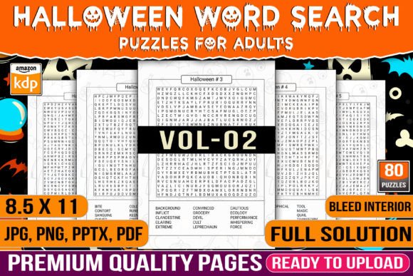 Halloween Word Search for Adults Vol-02
