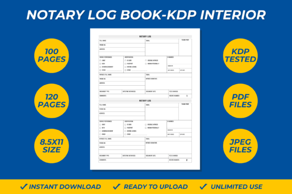 Notary Log Book KDP Interior 8.5X11