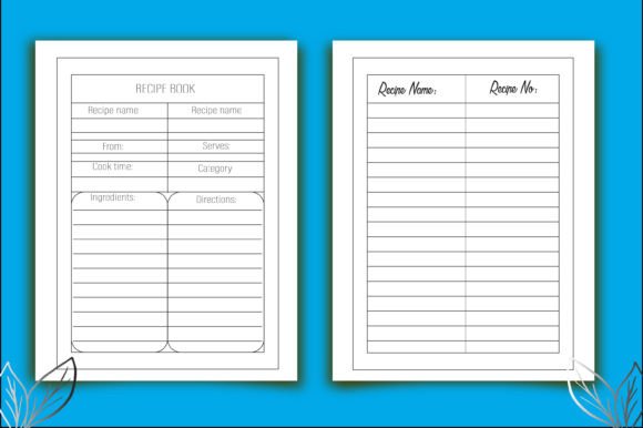 Recipe Book Template Interior Amazon