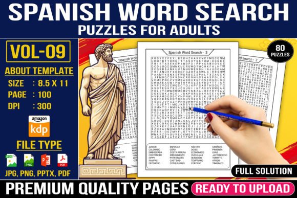 Spanish Word Search Large Print Vol-09