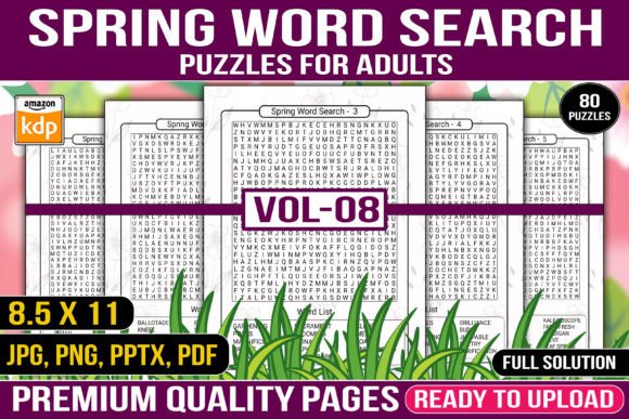 Spring Word Search for Adults Vol-08