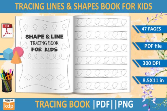 Tracing Lines and Shapes Book for Kids