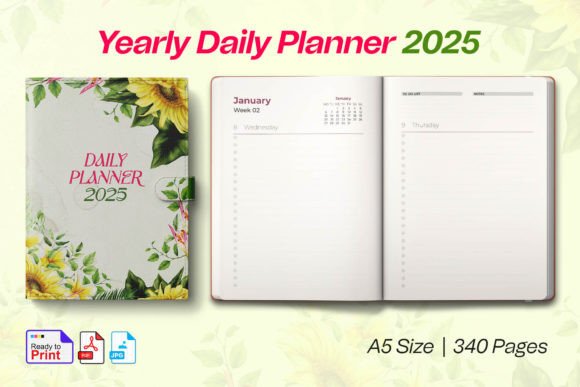 Yearly Daily Planner 2025: Plan Your Best Year Yet